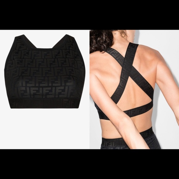 Fendi Rama embossed fitness top size 50/14 - Picture 3 of 8